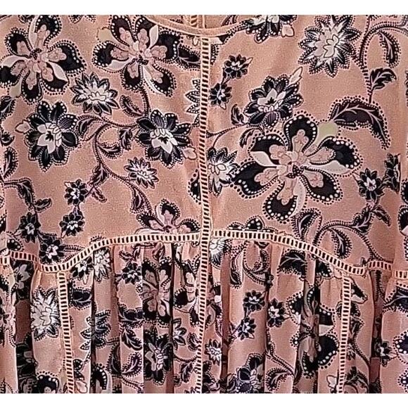 Torrid Lace Up Sleeveless Chiffon Babydoll Tank Blouse 3X Floral Scoop Neck Boho - Picture 4 of 8